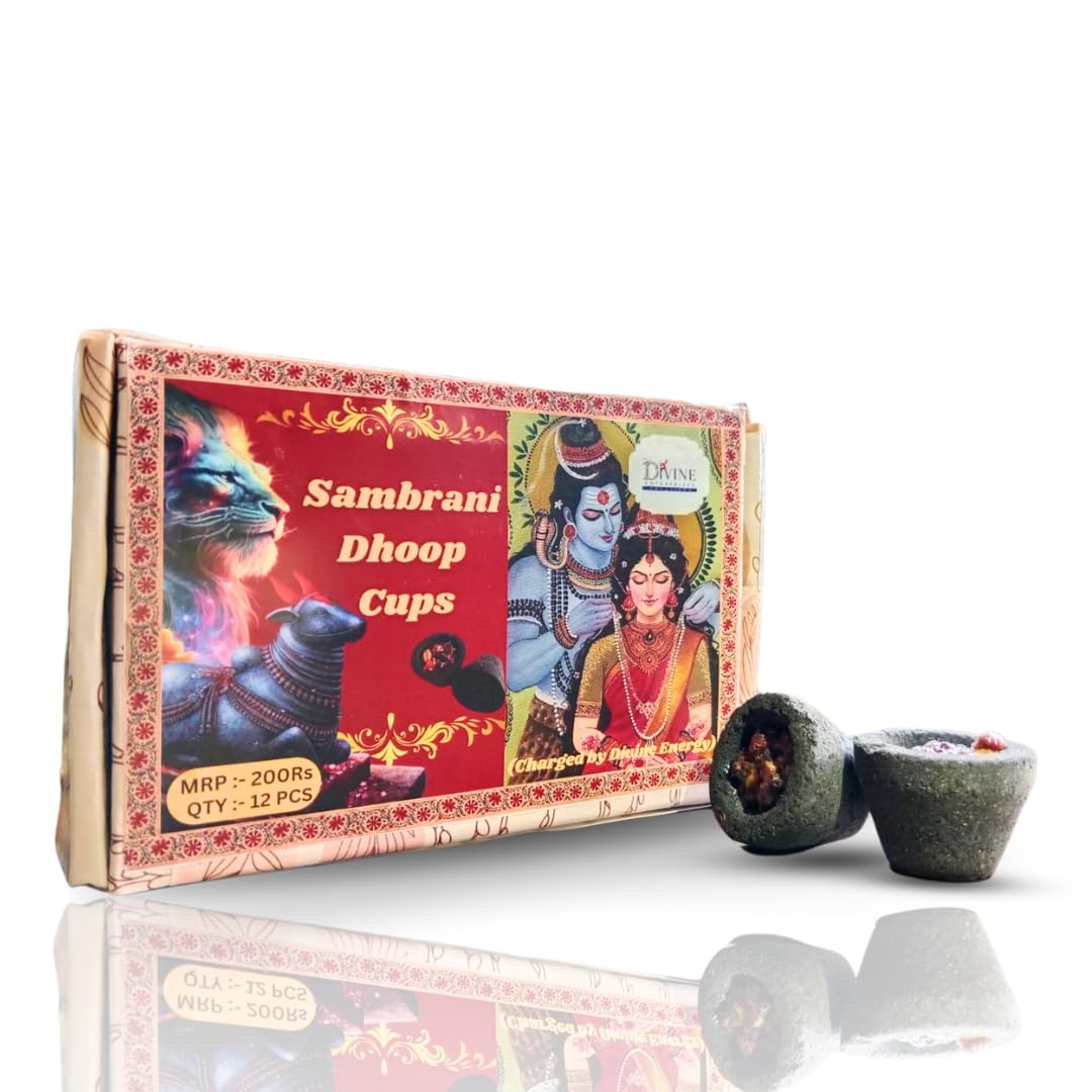 Divine Sambrani Dhoop Cups | (12 Pcs) | Hawan Cups for Puja | Home and Festivals | Charged by Divine Energy | (12 Sambrani Cups) | Divine Enterprises Khyati 888-picture-33