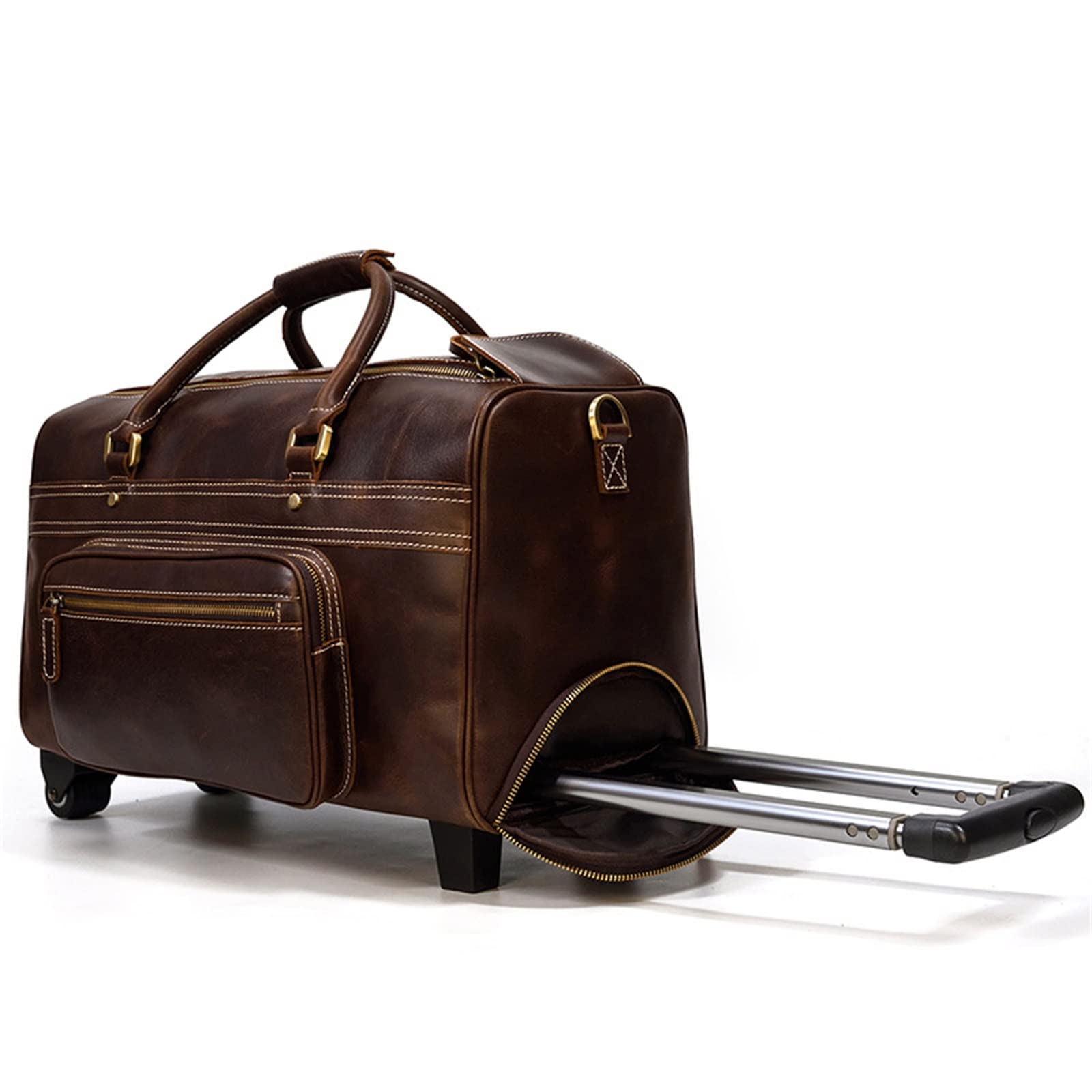 Bolso de Equipaje de Mano para Hombre Bolso de Viaje Cuero Retro for Hombres para Mujeres Hombres