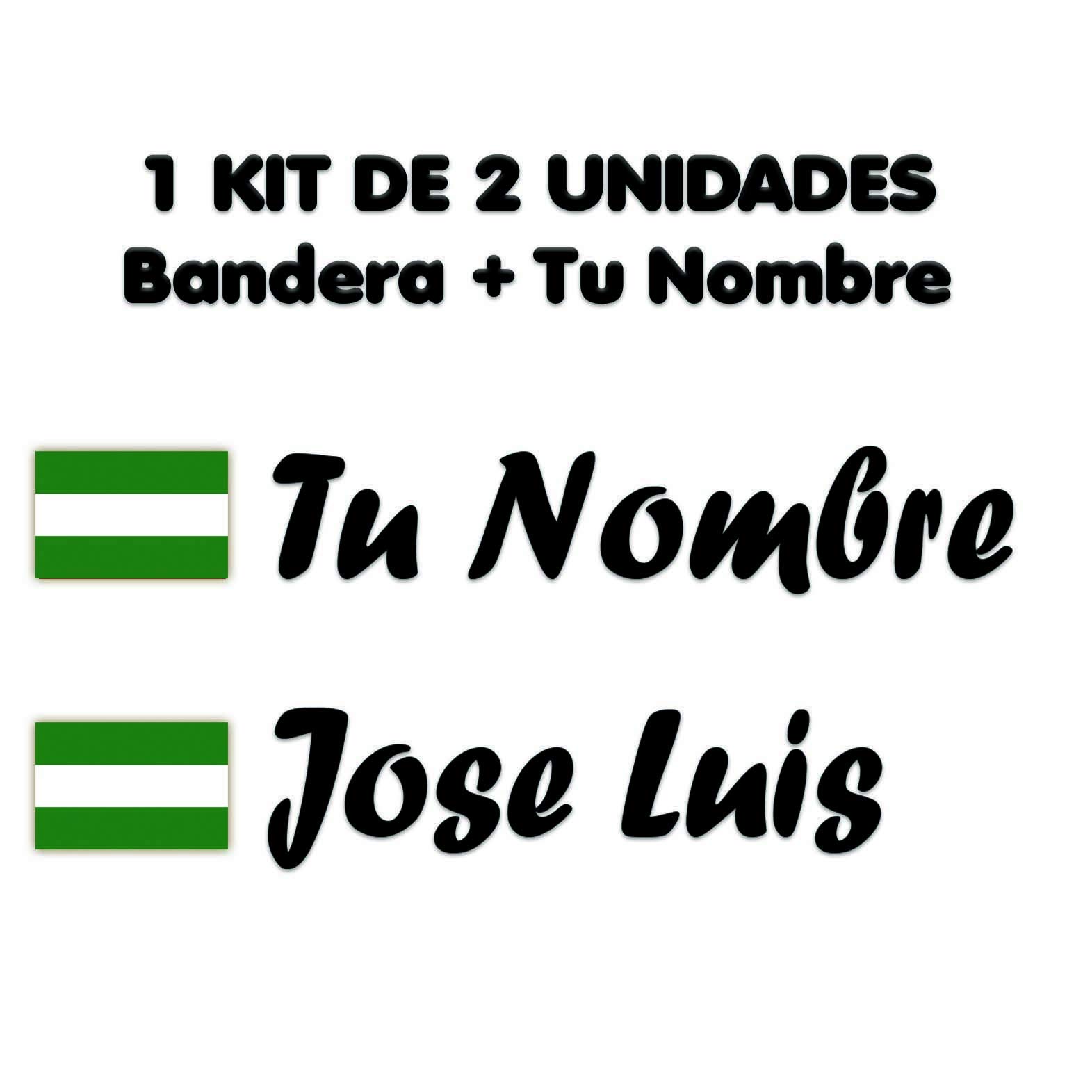 CrisPhy Vinyl-Aufkleber Set – Flagge Spanien + Dein Name, 2 Stück, Für Fahrrad, Auto, Helm