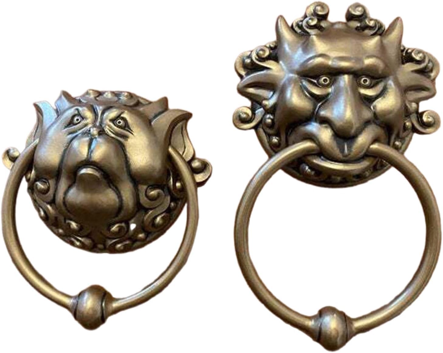 Stccnb Bronze 3D Labyrinth Front Door Knocker, Barn Shed Doors, Antique Handle Knobs, Whimsical Door Sculpture For Outdoor, Wall Hangings Statue For Housewarming Gift, Copper