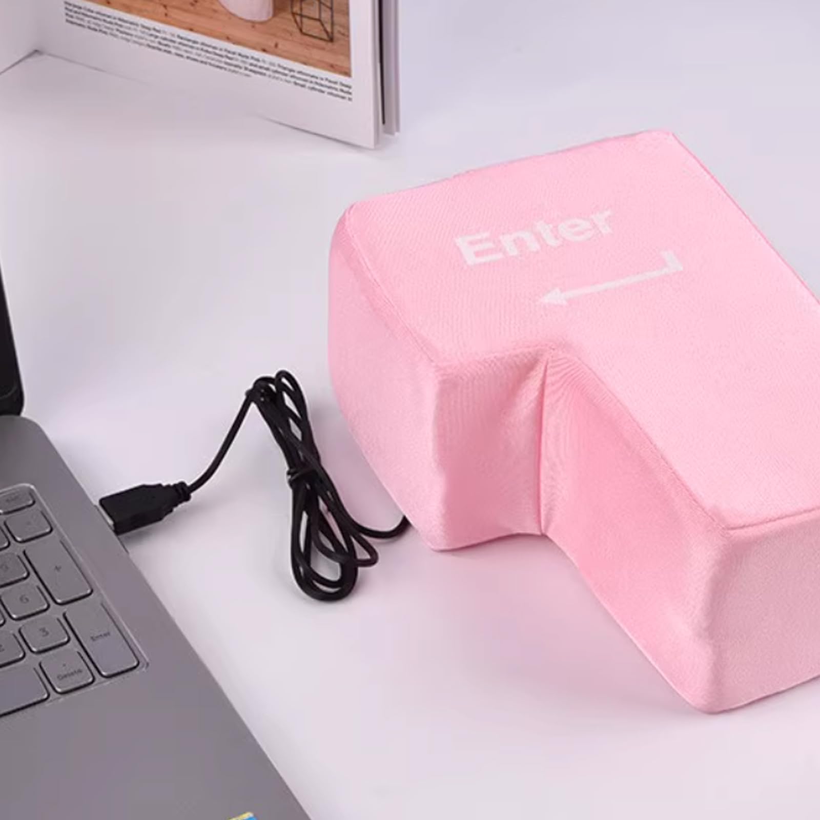 Duży przycisk Enter, poduszka antystresowa Przycisk Enter z kablem USB, wielofunkcyjna klawiatura, narzędzia do odstresowywania w biurze, narzędzia redukujące stres Przycisk Enter Office