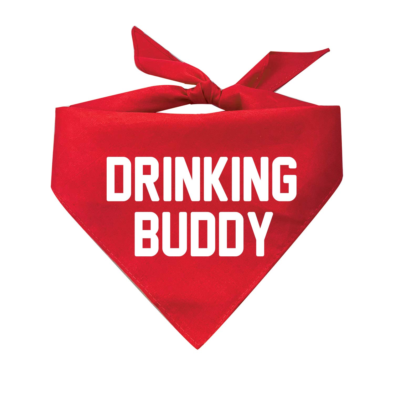 Drinking Buddy Dog Bandana (11 Red, One Size)