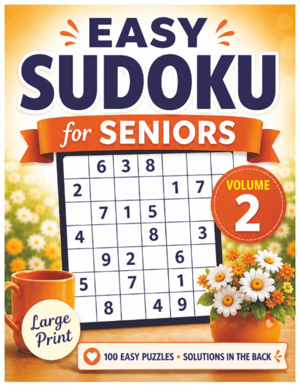 Easy Sudoku for Seniors – Volume 2: 100 Large Print Puzzles for Relaxation, Focus and Brain Exercise with Solutions Included