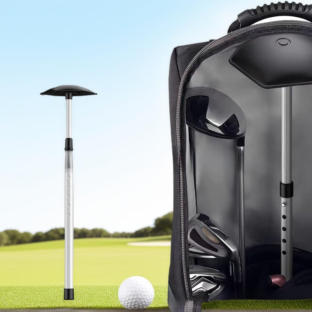 Canne de support réglable pour sac de golf à 4 sections de 50,8 à 132,1 cm pour protection de club de golf en alliage d'aluminium durable TP16