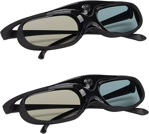 Yoidesu 2 lentes DLP 3D, 144 Hz, recargables, 3D, con obturador activo, DLP Link, lentes LCD, lentes 3D para Orojectores DLP 3D para Optoma, para