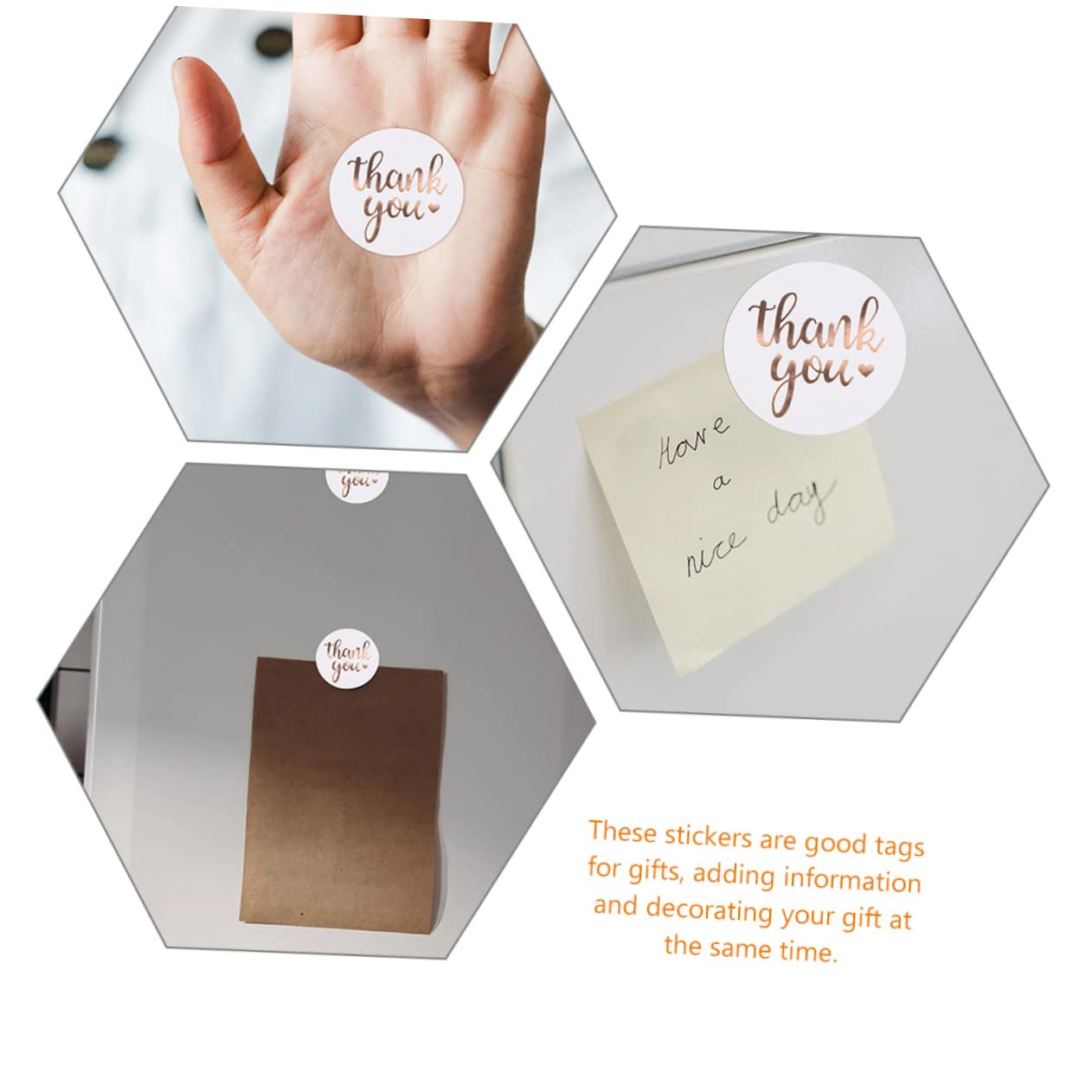 ARTIBETTER 3 Set Stamping Grazie Post Etichette Adesive Appiccicoso Tag Adesivi Borsa Bomboniere Matrimonio Adesivi Aziendali Etichetta Appiccicosa Per Buste 3 * 3