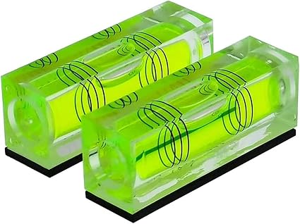 UUBEI Square Bubble Level Small High Precision Mini Level Bubble for Mark Measuring Instruments Layout Leveling (2pcs) (magnetic)