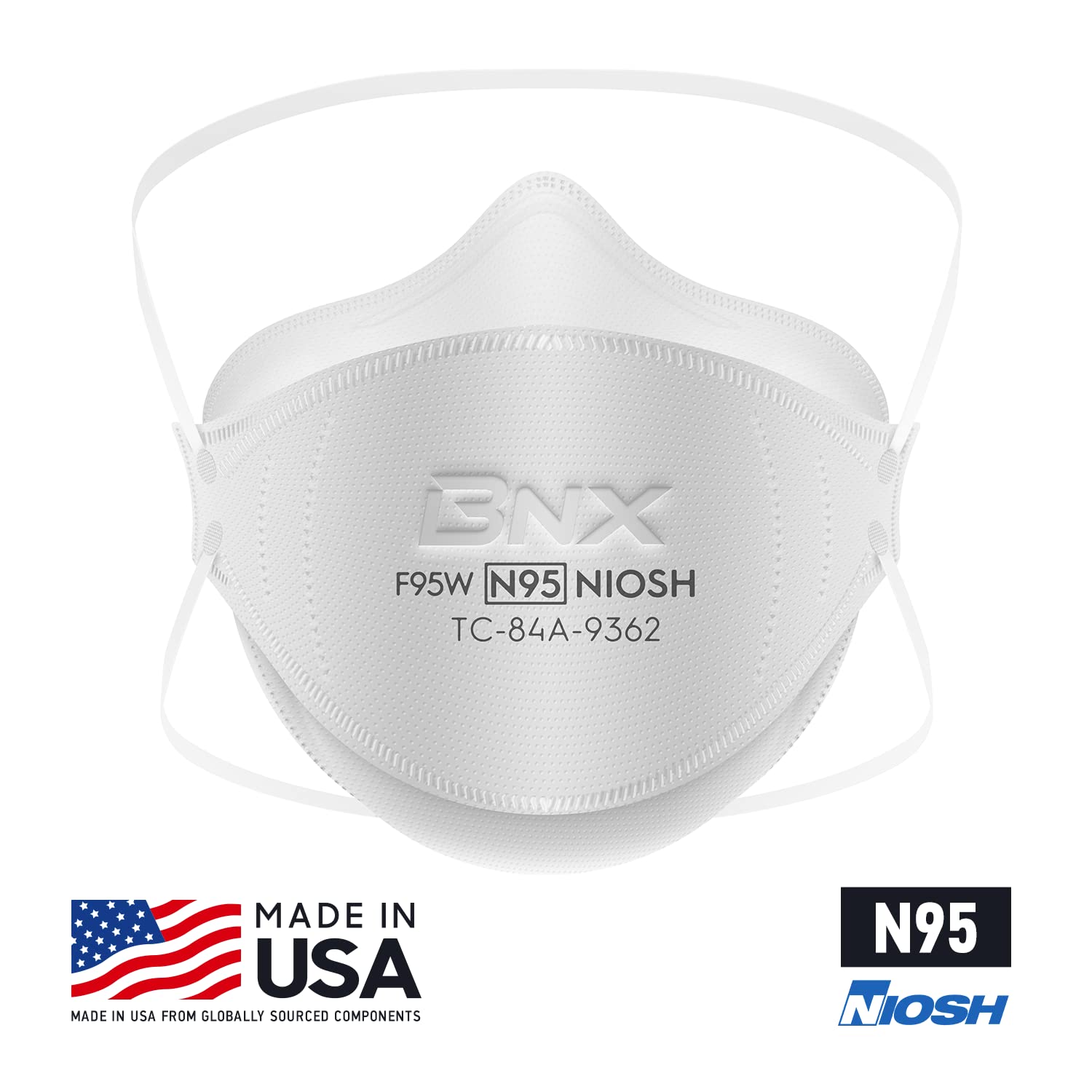 Buy BNX N95 Mask NIOSH Certified MADE IN USA Particulate Respirator
