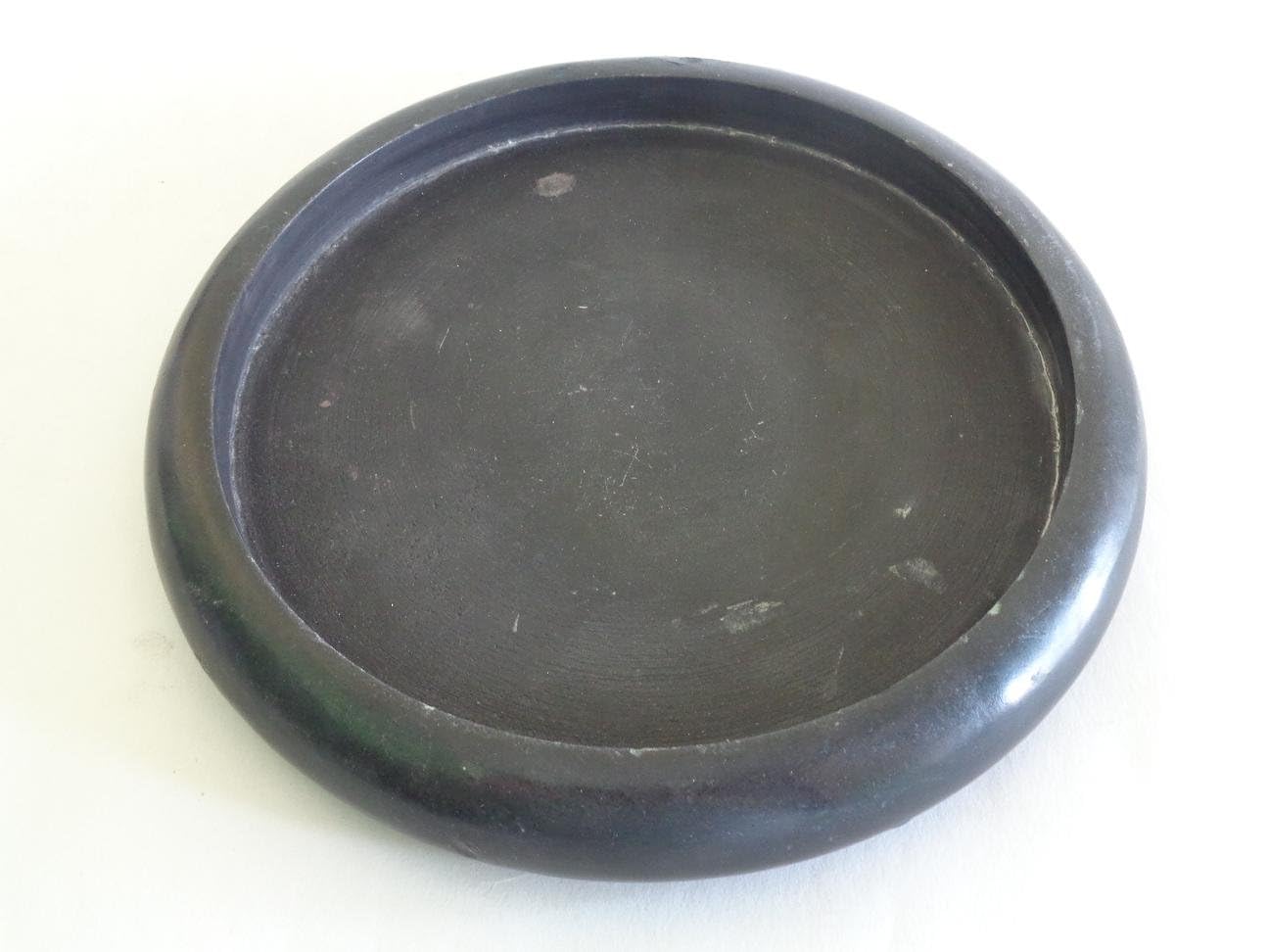 Paleva Soapstone Round Black Plate for Pooja, Utility, Flower Bowl & Home Décor 7.5 Inch Decorative Stone Plate-image-34