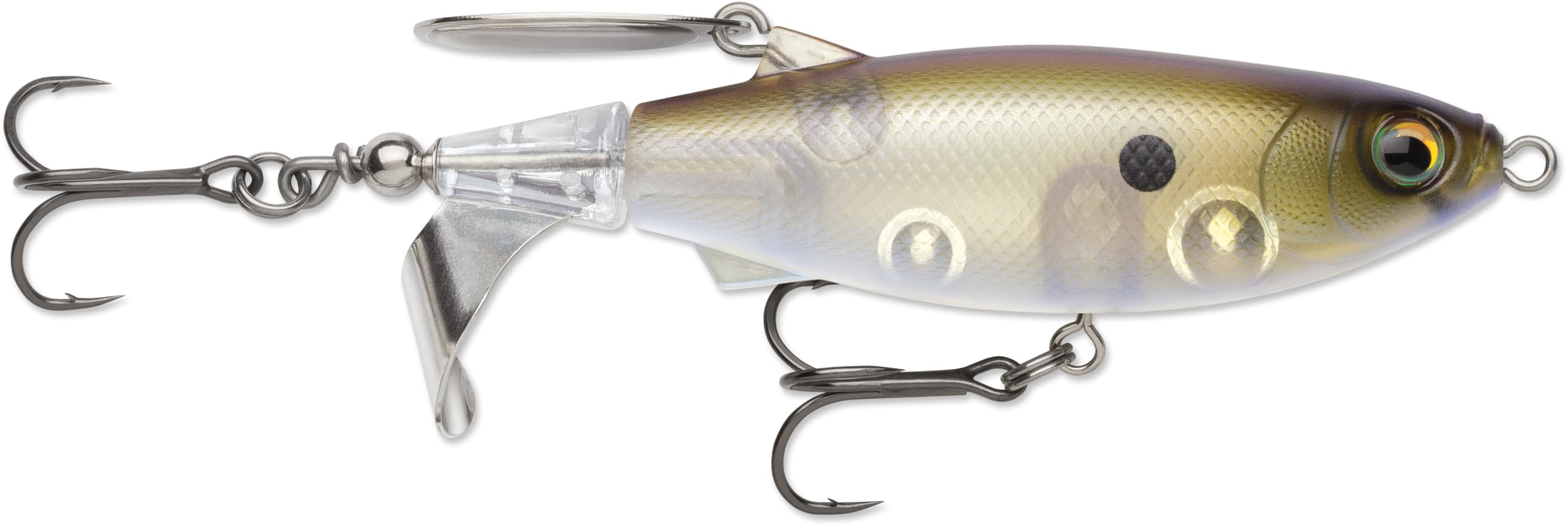 Rapala Clap Tail 110 Topwater Lure, Surface Hard Bait, Bass Fishing Lure, Loud Clacking Tail Action, 4-3/8", Matte Shad