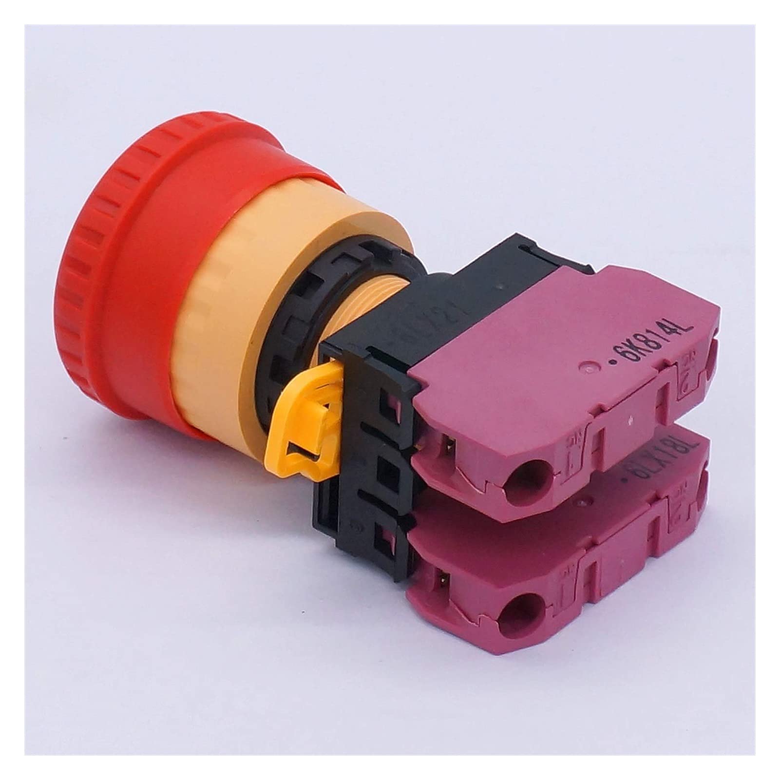 ONECM 22 mm 2 NC Red Sign Seta interruptor de emergencia botón de parada de emergencia 10 A 600 V caja de interruptor de parada
