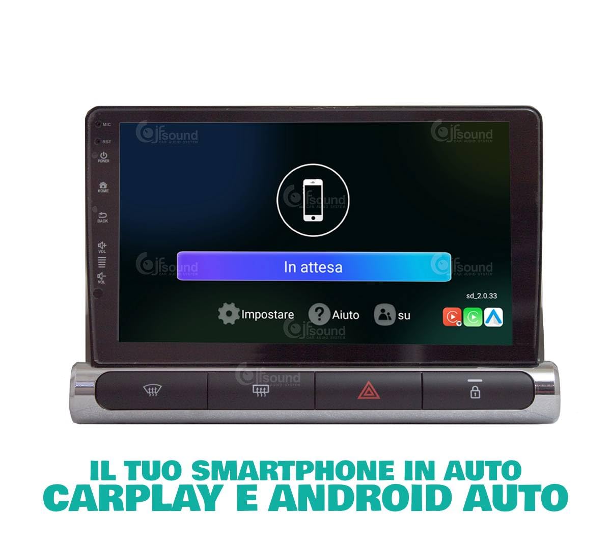 JF Sound - Autoradio Custom Fit UP - Per Citroën C3 (2016-2023) - 9" Touchscreen - CarPlay/Android Auto via Cavo - DAB+ - Octa-Core - 2GB RAM - 16GB ROM - Navigatore GPS - Bluetooth Integrato