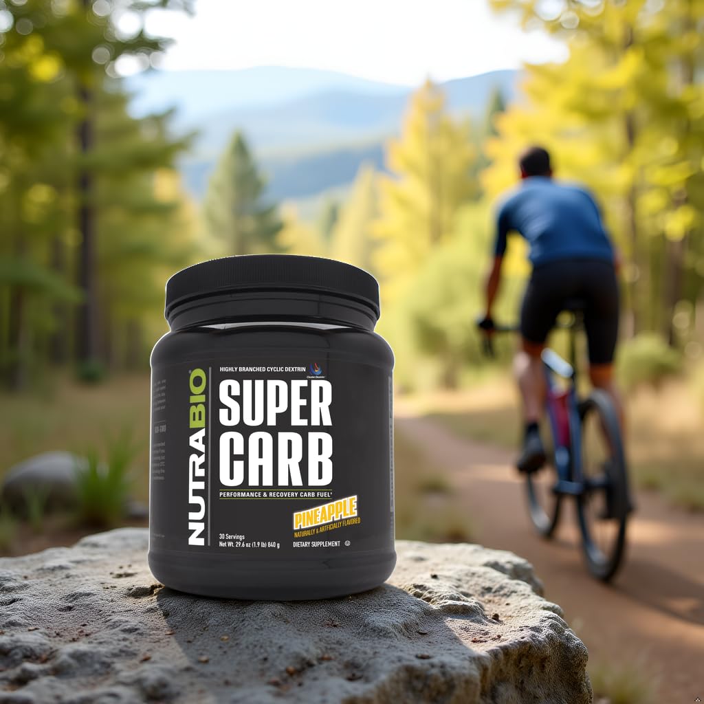NutraBio Super Carb, Carbohydrate Powder with Cluster Dextrin & Electrolytes, Advanced Carb Supplement Powder for Workout Fuel, Performance, and Muscle Recovery, Cyclic Dextrin, Pineapple, 30 Sv — Amazon image 4