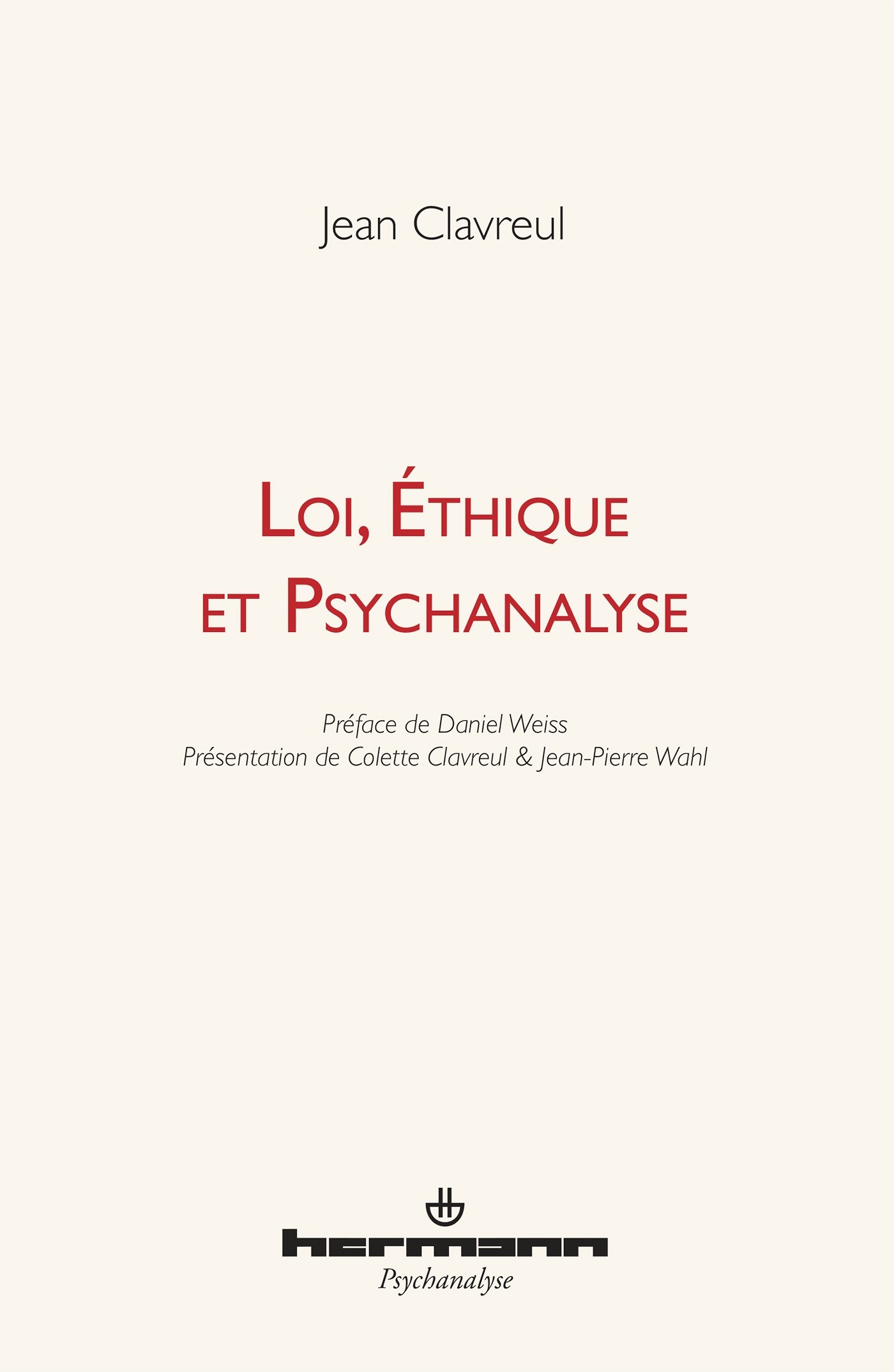 Loi, éthique et psychanalyse (HR.HERMAN.PSYCH)