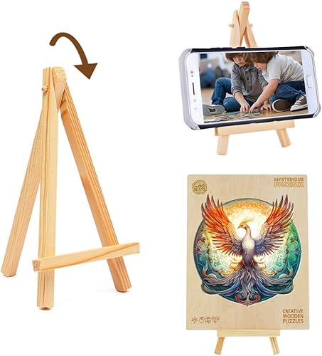 Miniatura 3 de KAAYEE Rompecabezas de madera, misterioso rompecabezas de fénix, 13.4 x 13 pulgadas, 260 piezas, rompecabezas único en forma de animal, regalo para