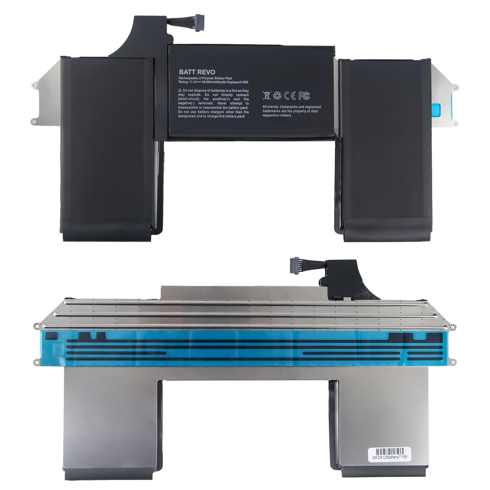 A1965 A1932 A2179 batteria di ricambio per MacBook Air 13” A1932(fine 2018 2019) A2179 (inizio 2020) EMC 3184 3302 MacBookAir8,1 8,2 9,1 11.4V 49.9Wh 4400mAh