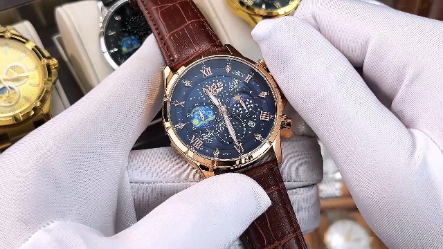 LIGE Horloges voor heren, chronograaf, analoog, kwarts, casual, klassiek, zakelijk polshorloge, 3 ATM waterdicht, roestvrij staal, herenhorloge, leren armband, horloge, cadeau voor mannen, wit-goud