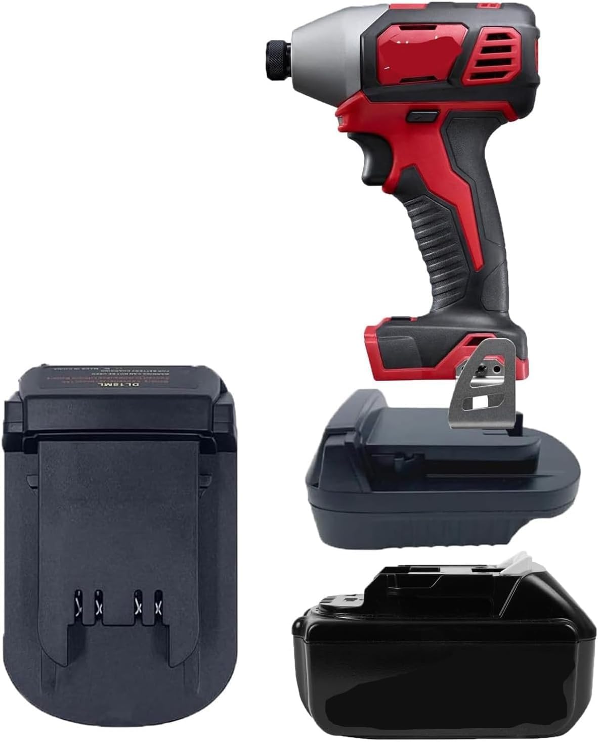 URUN DM18M Battery Adapter for Dewalt 20V, Milwaukee M18 & Makita 18V Cordless Tools with USB Charging & Protection Features — view 21