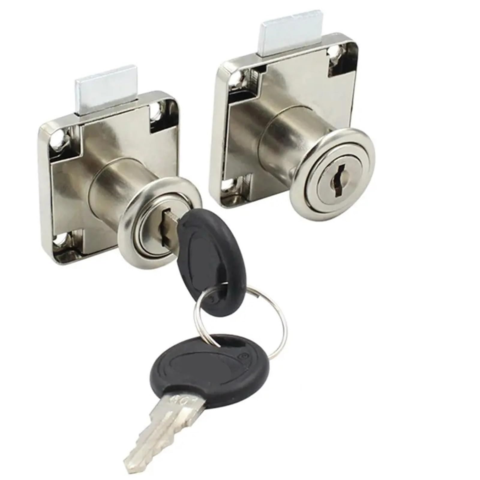 Jwvialel Small Zinc Alloy Cabinet Locker Desk Lock With 2 Keys Wardrobe Drawer Padlock Home Office Hardware 1Pcs(Small)