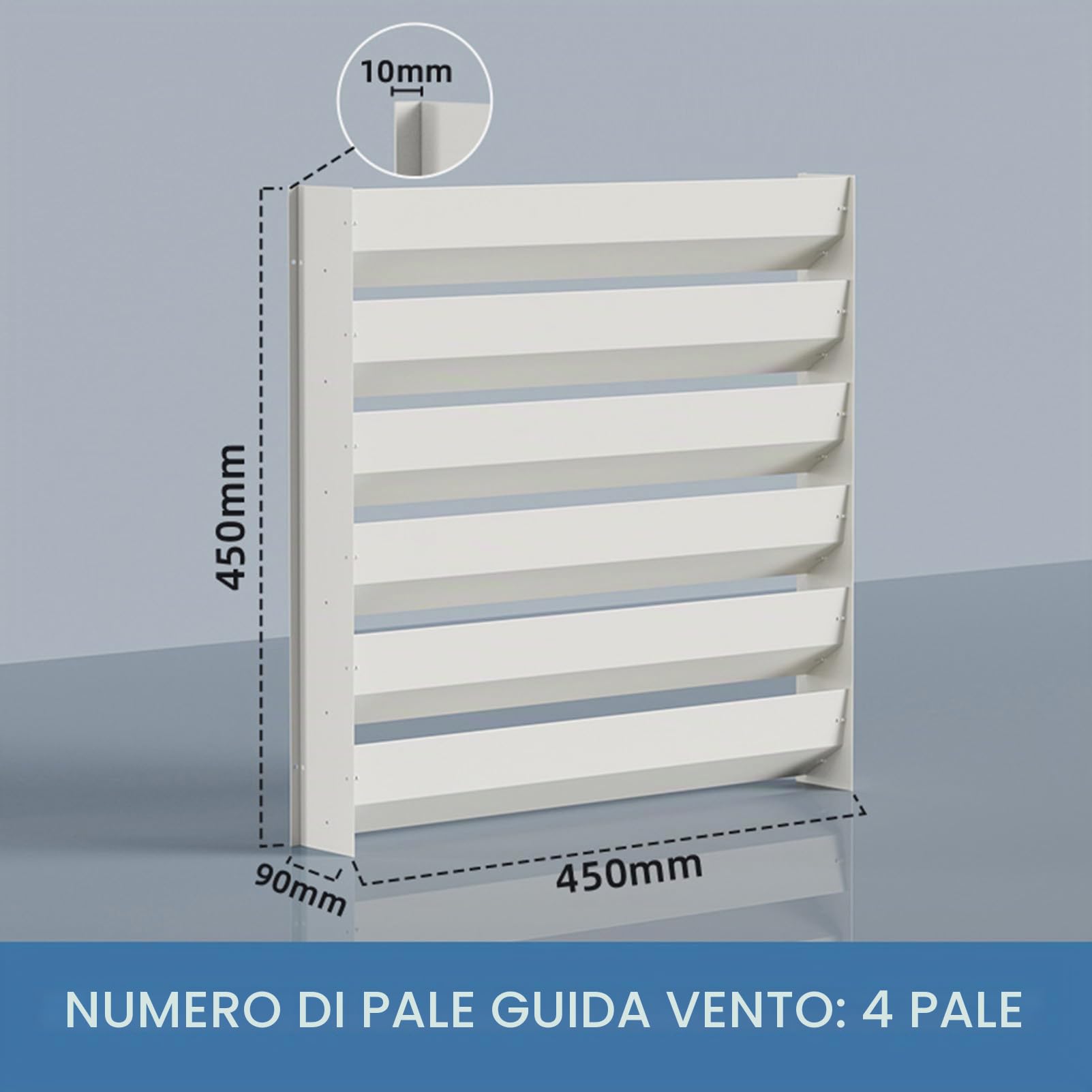 Copertura dell'unità AC con deflettore del condizionatore d'Aria in Acciaio zincato,Copertura della Guida del Vento con deflettore Anti-Diretto,Difensore del condensatore del compressore CA