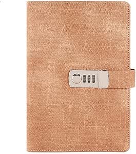 Amazon.com: MJWDP Password Notebook A5 Retro with Lock Notebooks Denim ...