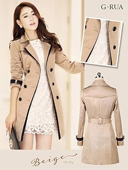 ベージュ トレンチコート ポリエステル ダブルトレンチコート (7201R244-71) | Savile Row | 紳士服
