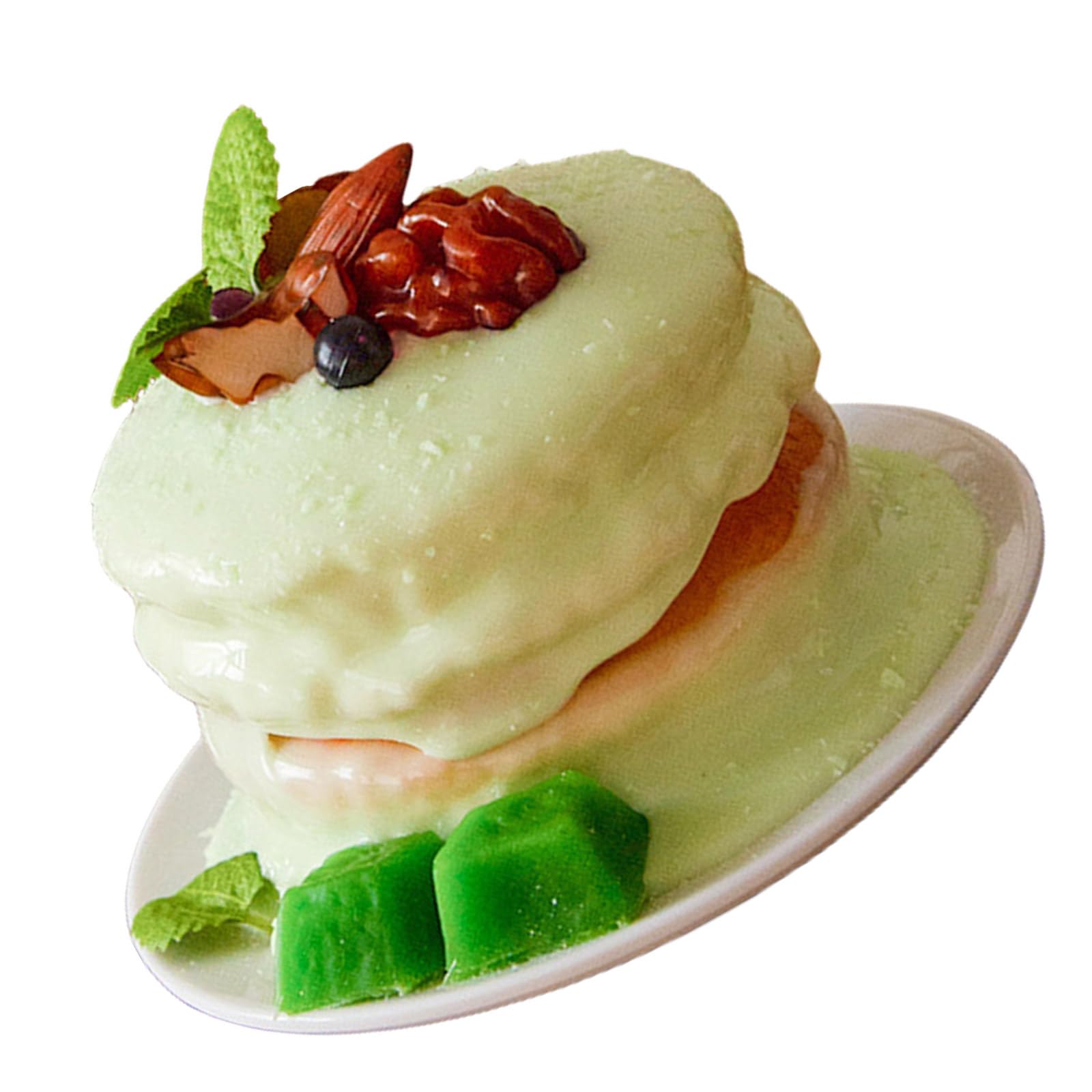 Jazuaiao Fruit Cake Model PU Miniature Dessert Shop Food Decoration Realistic for Kitchen and Photography Use Multicolors PU Cake Model