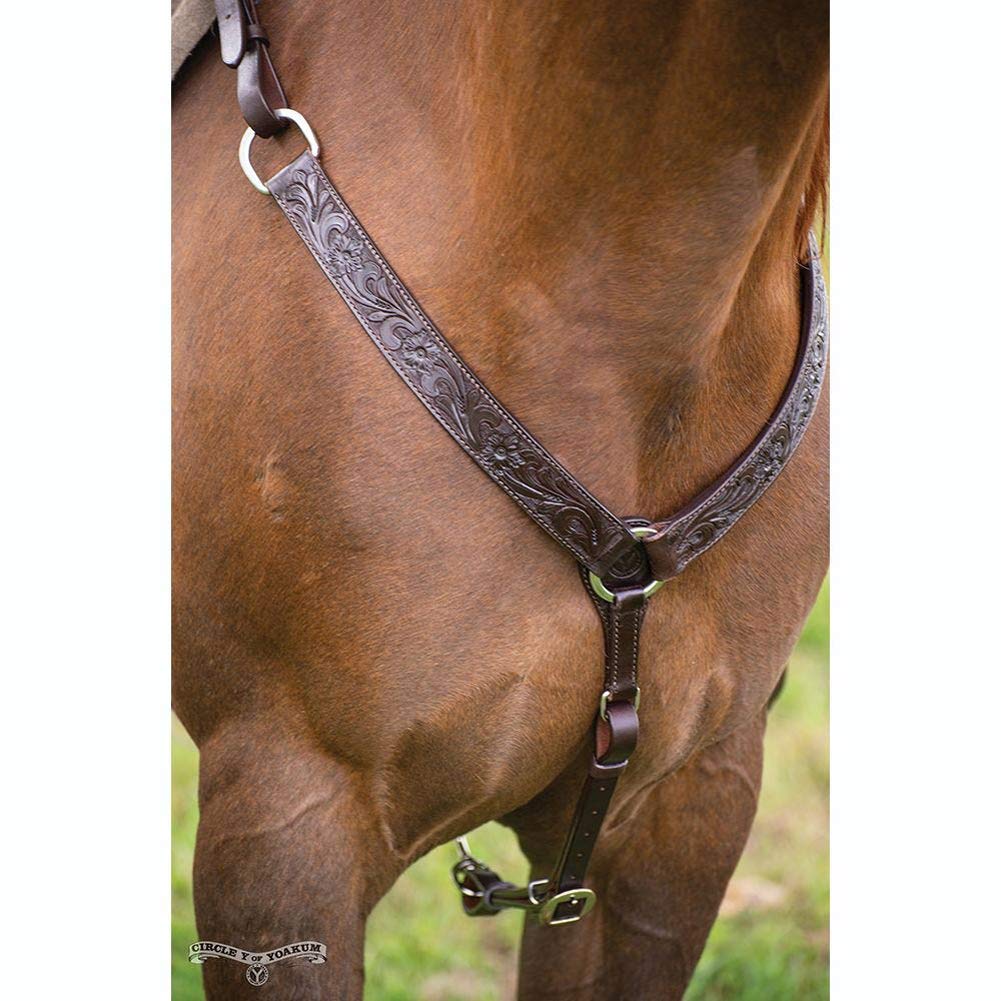 Weaver Leather Felt Lined Nylon Ring-in-Center Breast Collar, Horse Size, Brown