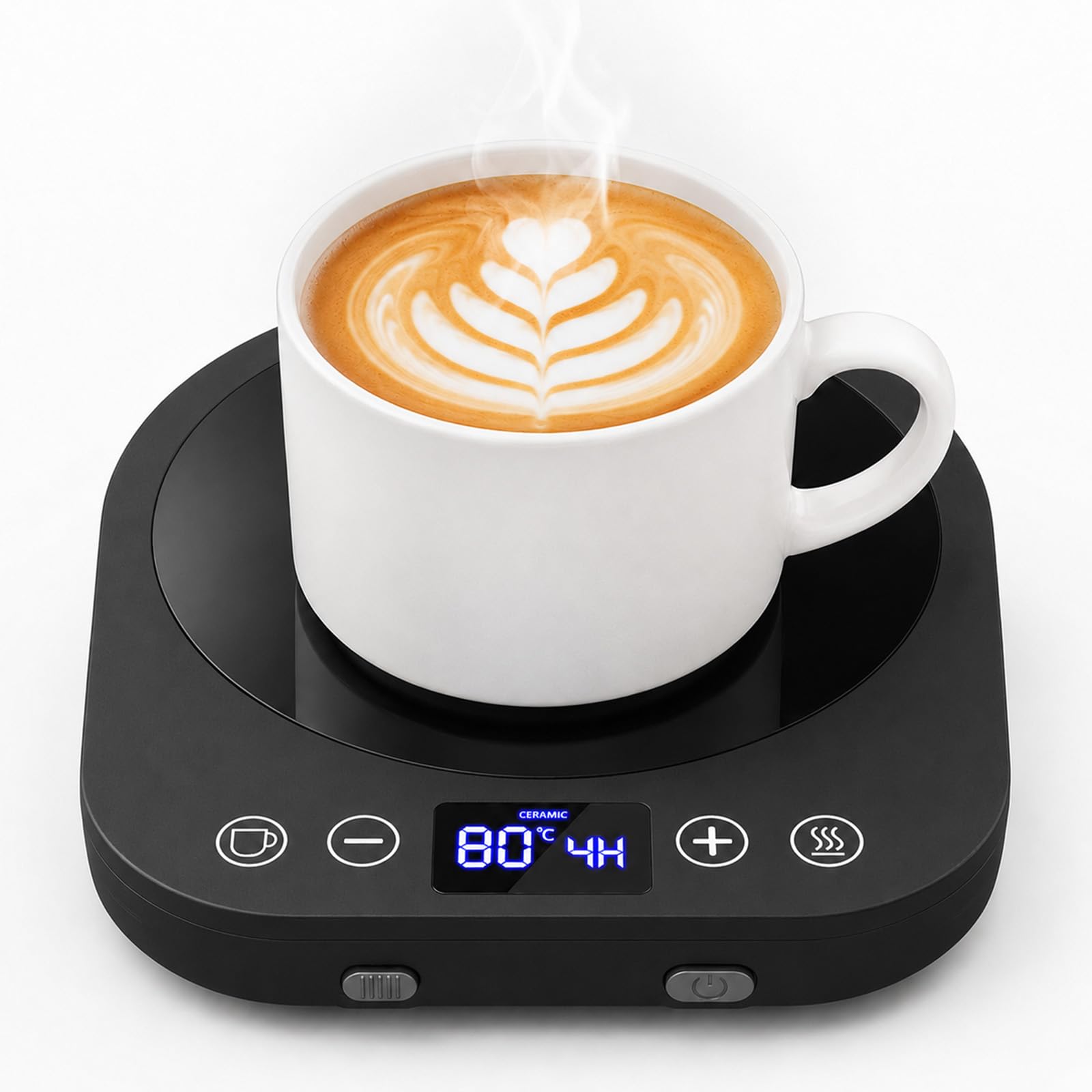 MQFORU Scaldatazze con 9 Impostazioni Temperatura, 36W Scaldacaffè con Timer 9 ore, Scalda Candele con Spegnimento Automatico di 4 ore, Scalda Bevande per Caffè, Tè, Latte, Candela