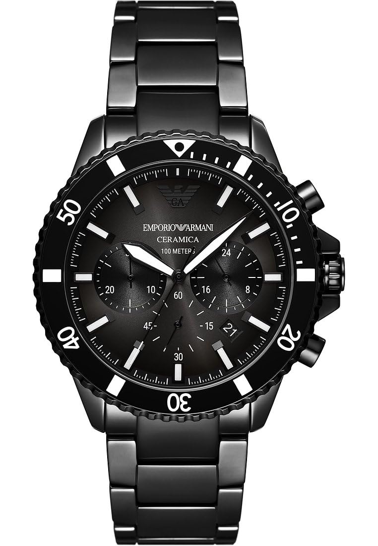 Men's Chronograph Watch, Ceramic Watch with a 43mm case size