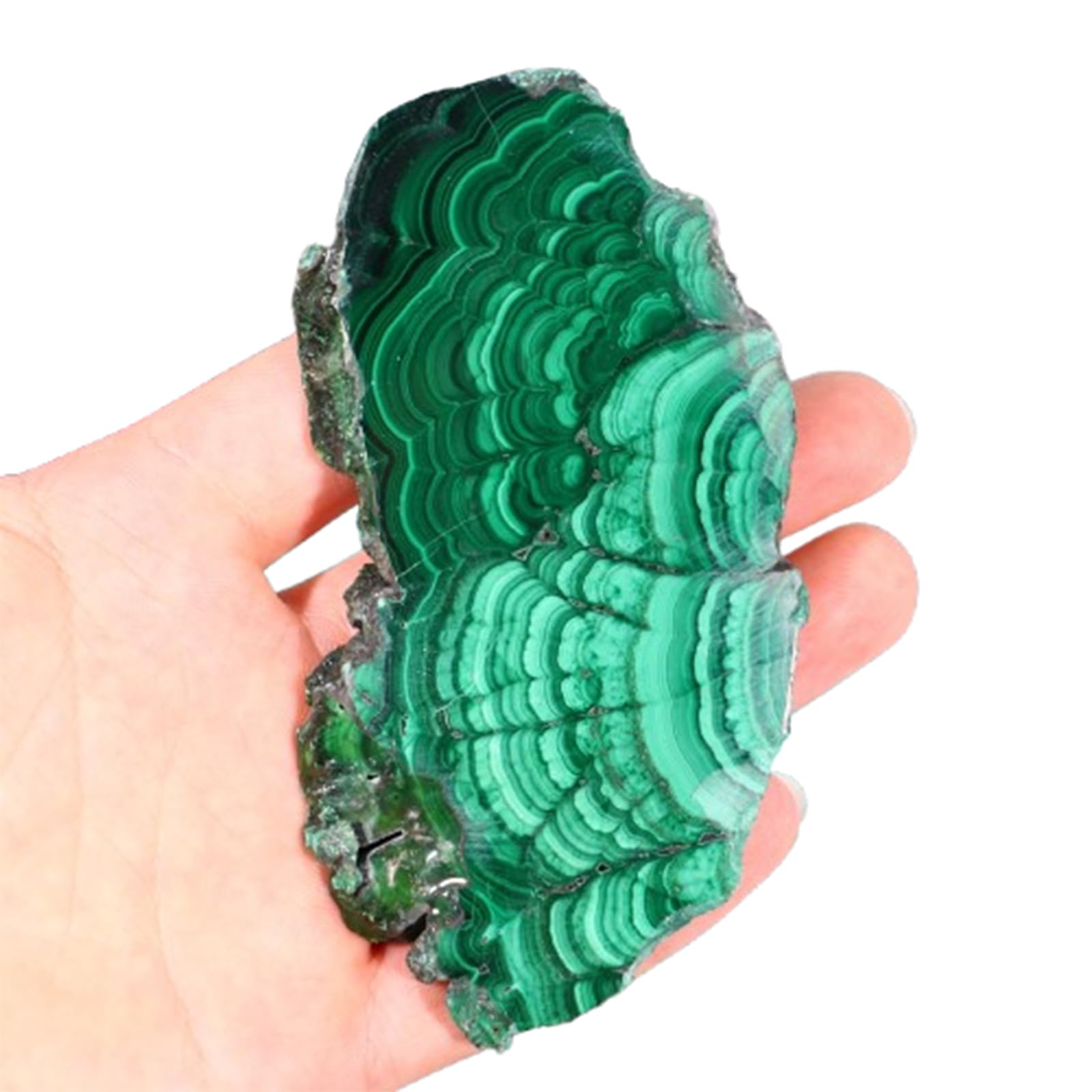 QWZTAEOZA Irregular Malachite Polished Slices Rough Crystal Gemstones Stones for Tumbling, Gemstone for Jewelry Making,400~500g