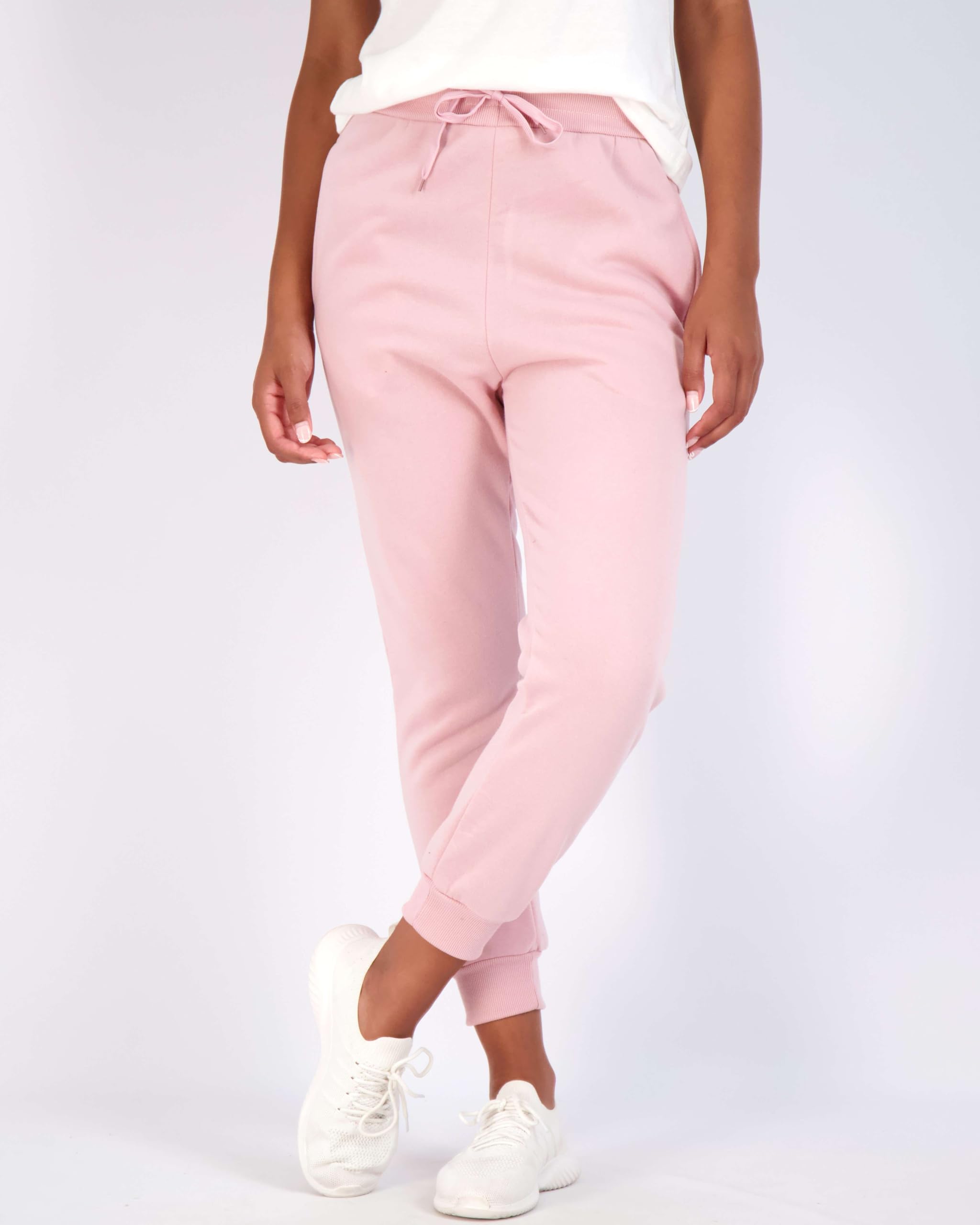 Real Essentials Lot de 3 Pantalons de Jogging en Polaire pour Femme, Coupe décontractée, athlétisme décontracté (Grandes Tailles Disponibles)