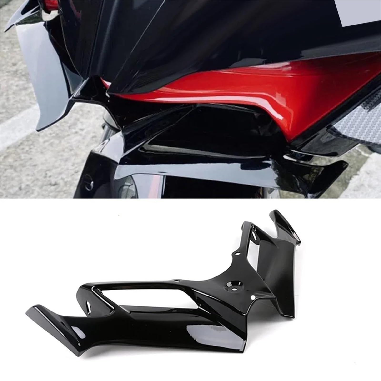 Moto Spoiler Ala Protezione Spoiler Coda Moto Pneumatica Carenatura Anteriore Universale Per Nero