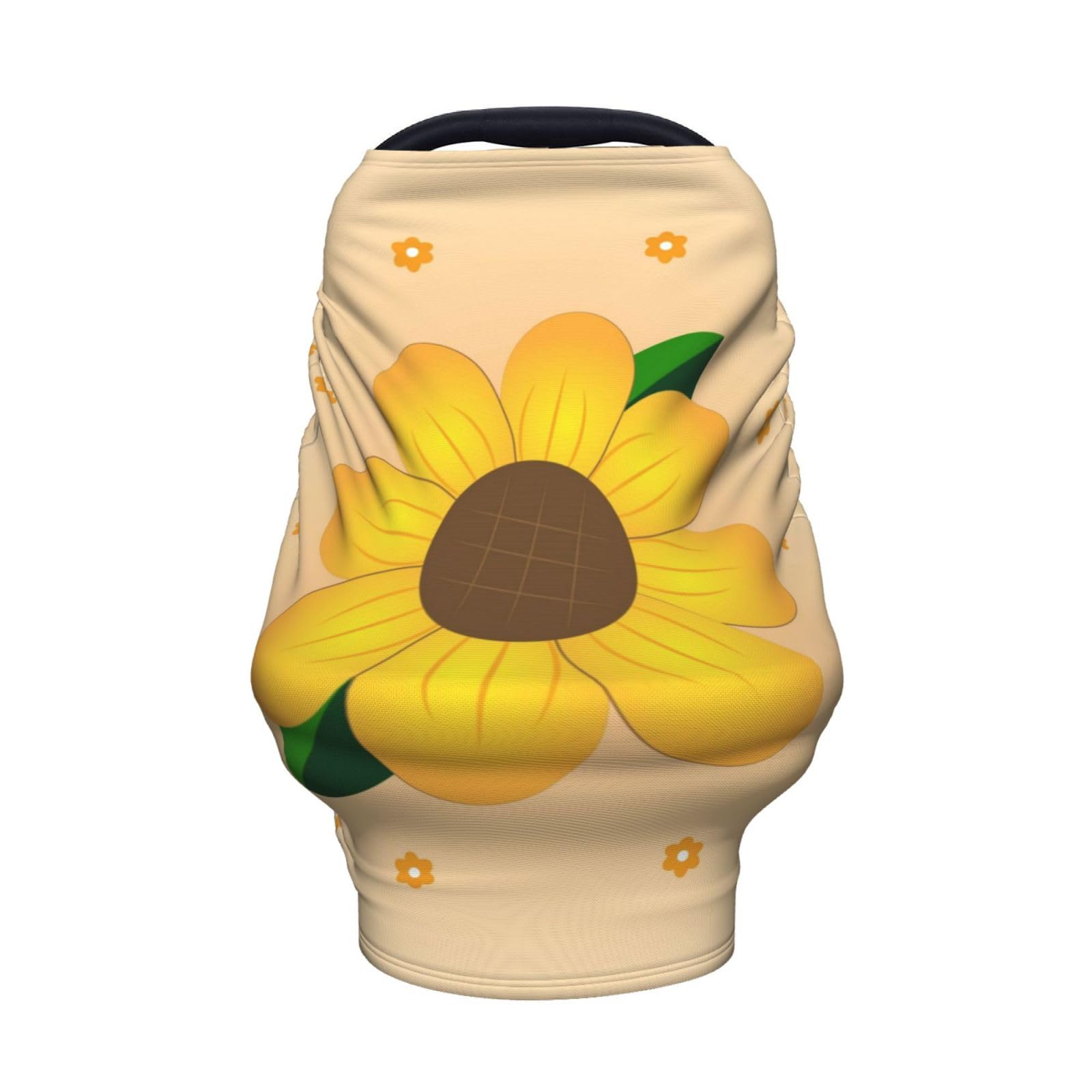 XZDHYZ Golden Sunflower Versatile full-print Stroller Chair Cover/Nursing Cover, specially designed for your baby, Black