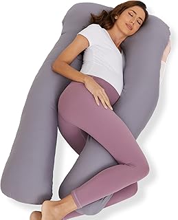 Pregnancy Pillow, Removable Cover Premium U Shaped Maternity Pillow, Support Back, HIPS, Legs, Belly for Pregnant Women Sleeping (Dark Grey)