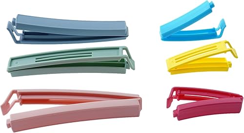 Miniatura 3 de 30 clips de plástico para paquetes de alimentos, diseño curvado para bolsas de sellado, para alimentos, cocina y hogar (4.3 x 10, 2.1 x 20)