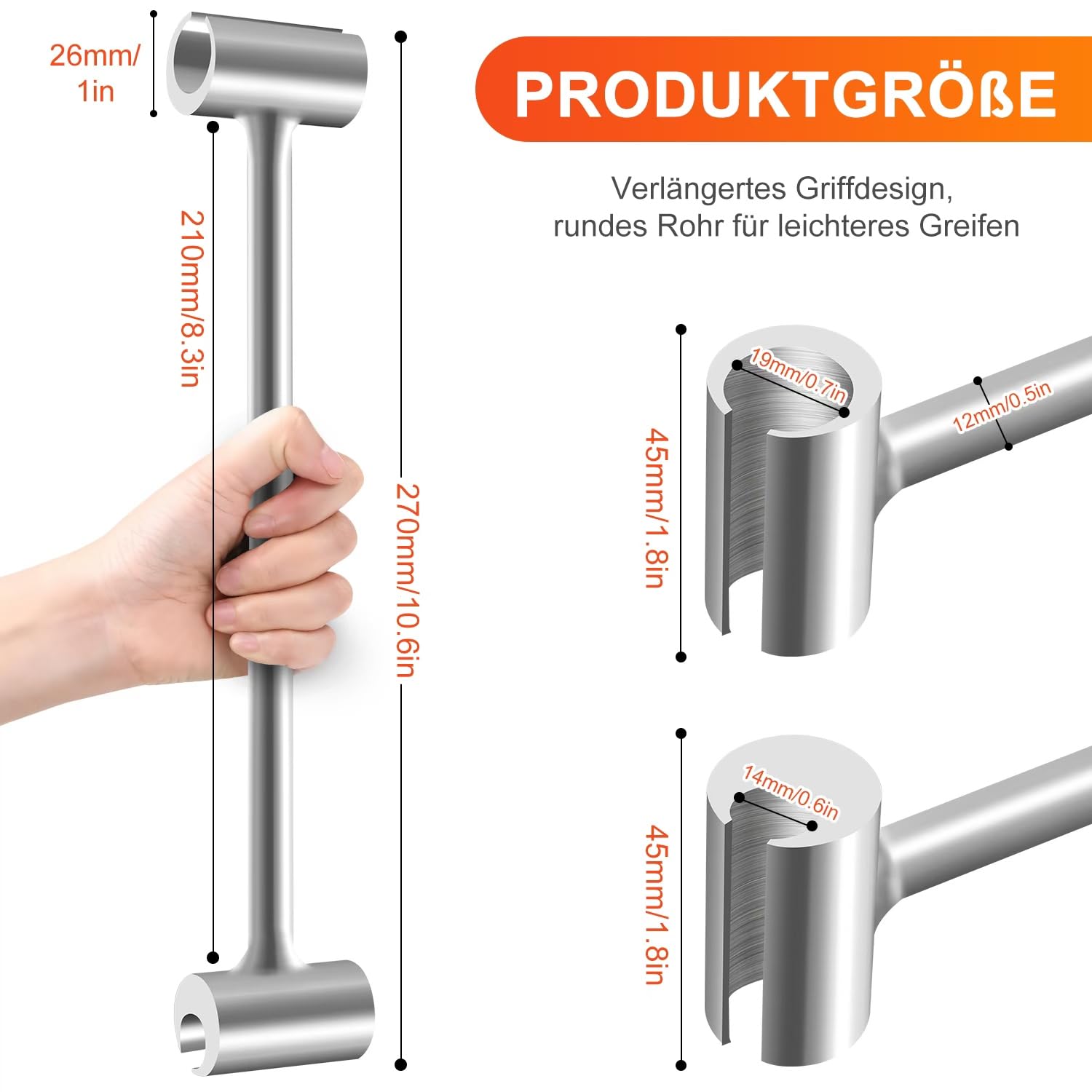 Türscharnier-Einstellwerkzeug, verstellbarer Schraubenschlüssel, 14–25 mm, Türscharnier-Wartungswerkzeug, Einstellschlüssel für Feuer, Gewerbe, Zuhause