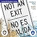Not an Exit Bilingual Sign, 12x18 Inches, 3M EGP Reflective with Post & Cast Iron Base Stand Set Made in USA by Sigo Signs