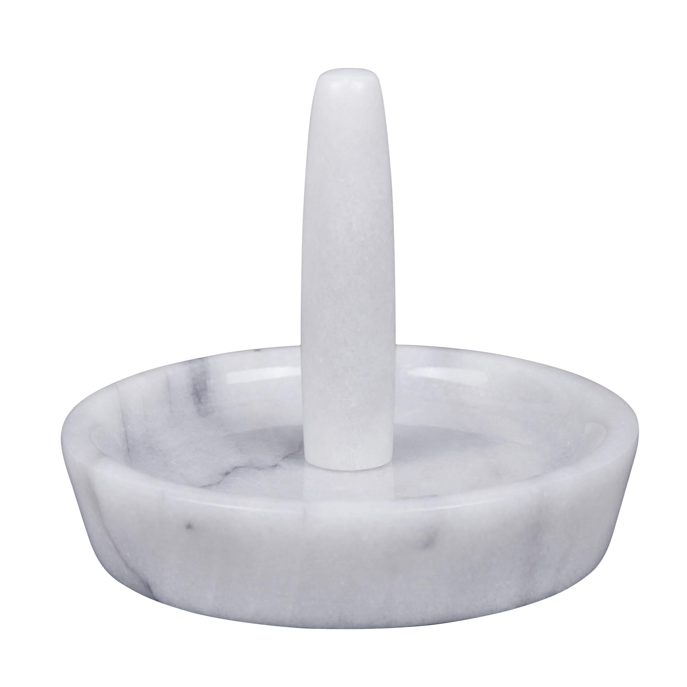 Creative Home Natural Marble Ring Holder Jewelry Storage Tray Holder Bathroom Vanity Countertop Accessories Organizer, 4