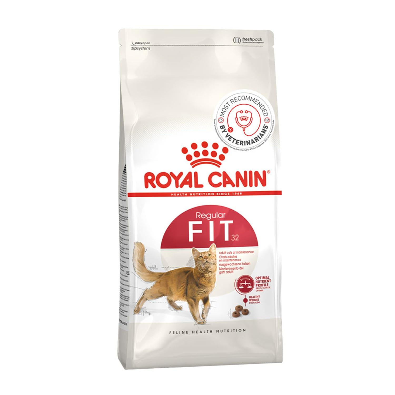 Royal Canin Fit 32 Regular Powder Adult Cat Food, 2 Kg, Dry Food, Supports Weight Management & Optimal Nutrient Profile