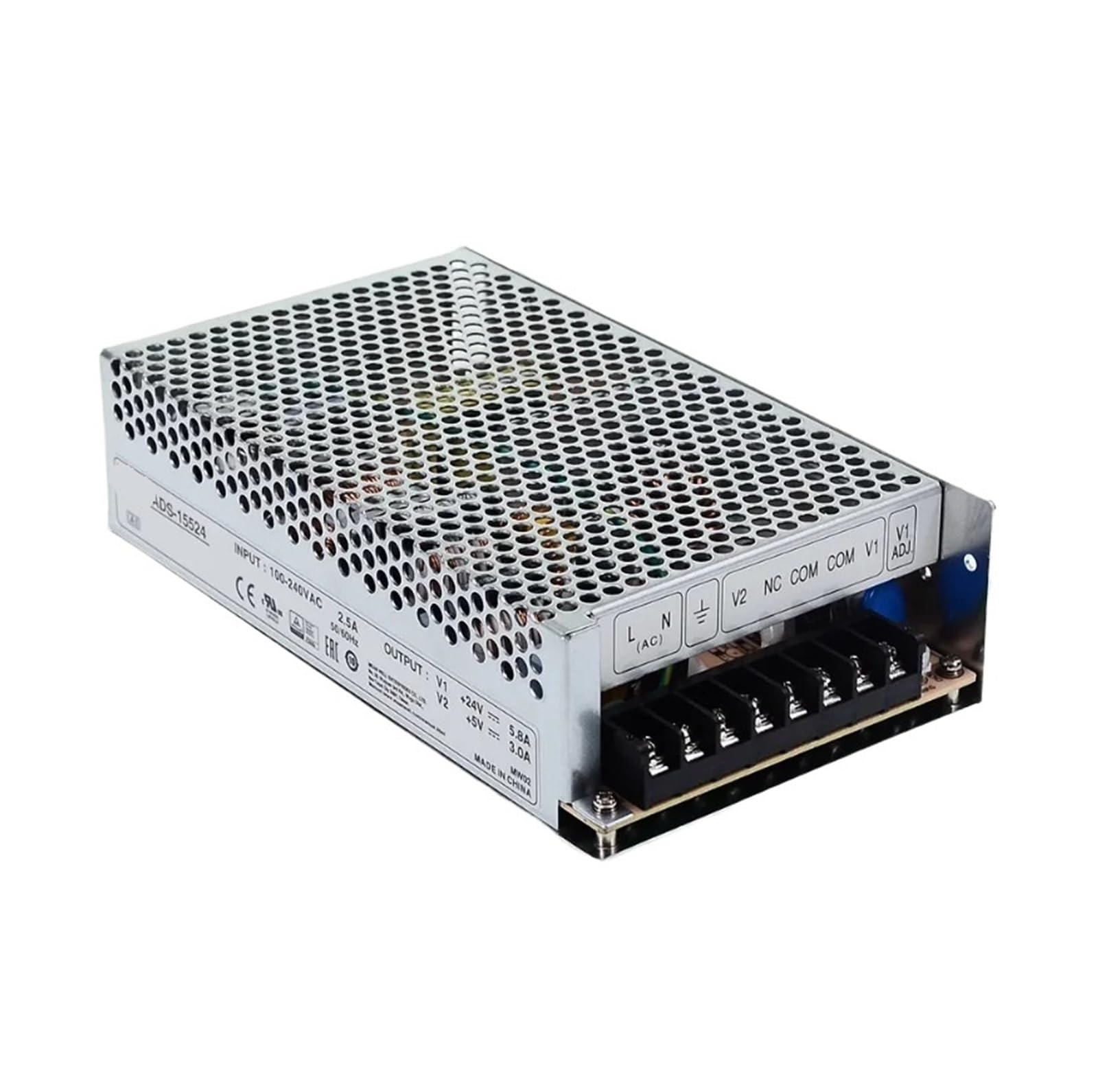 BRODEFUP 155W Single Output with 5V, 3A AC-DC Converter ADS-15512 ADS-15524(ADS-15524)