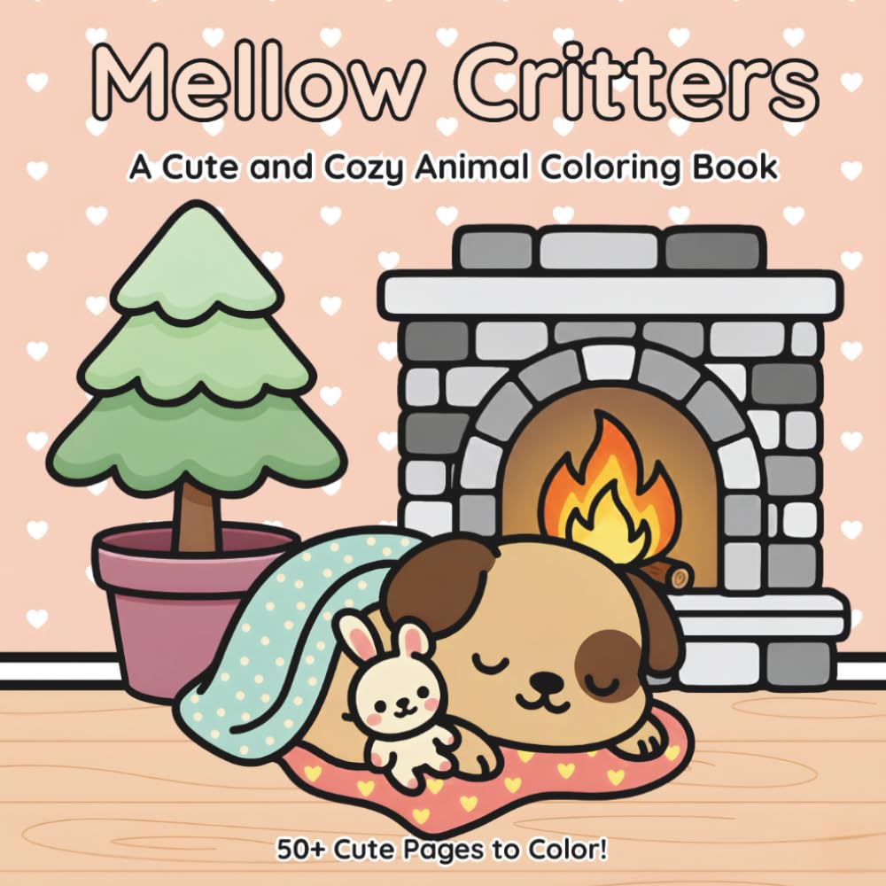 Mellow Critters: A Cute and Cozy Animal Coloring Book