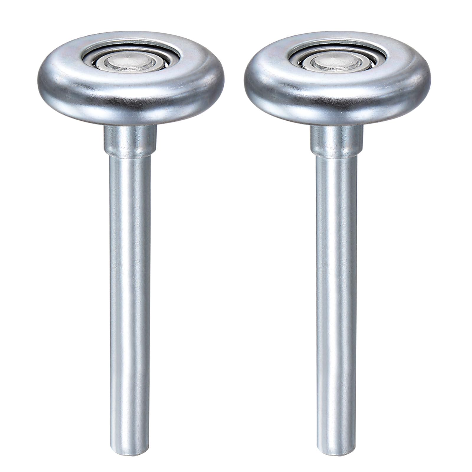 HARFINGTON 2pcs Garage Door Rollers, 2" Roller for 2" Garage Track, 3.7" Stem, 10 Balls Sealed Bearing, for Commercial and Residential Garage Doors, Silver