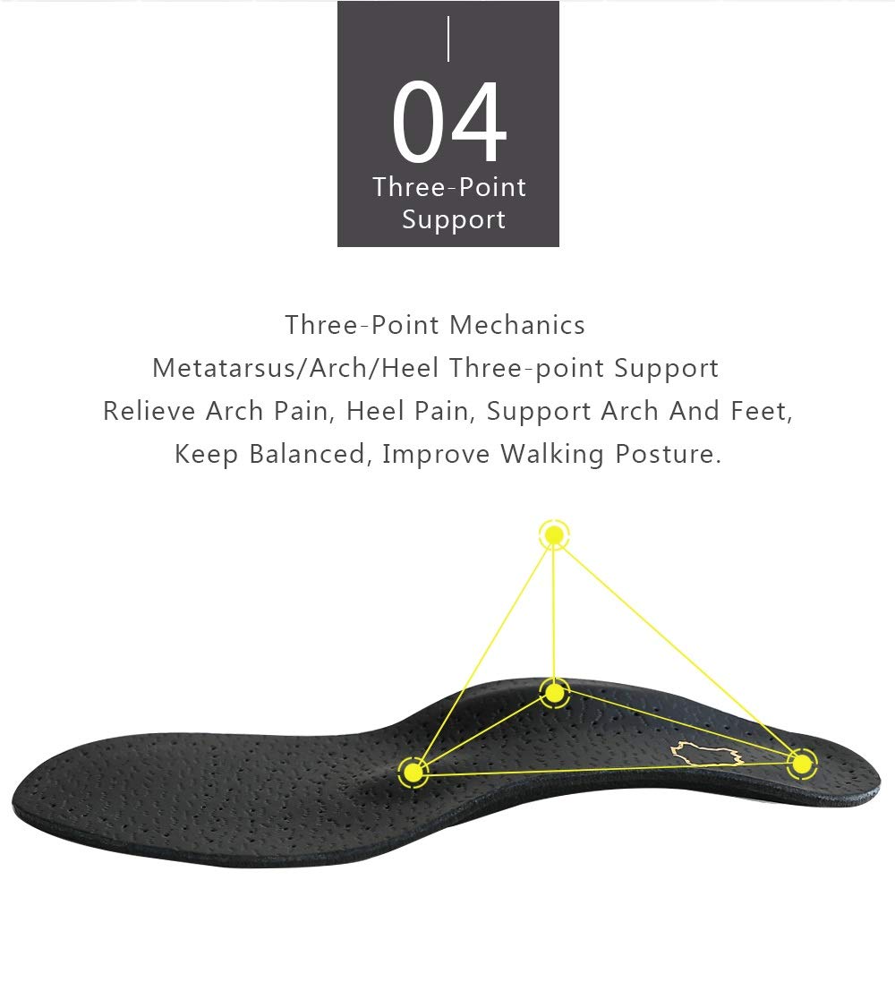 Skórzana wkładka ortopedyczna Damska męska ortopedyczna płaska stopa Heel Arch Support Mężczyźni Damskie buty Wkładka podeszwy Insertion (Rozmiar: EUR 41-42) (EUR 39)