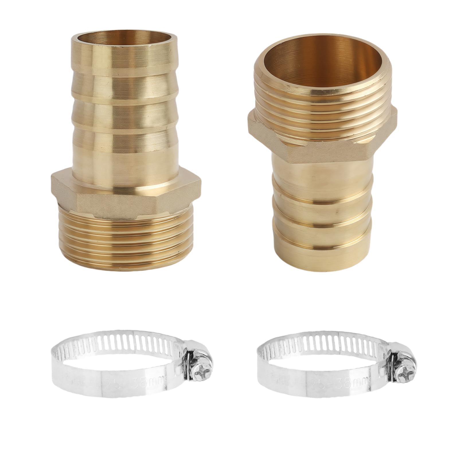 2 Boquillas De Manguera De Latón IG De 1 Pulgada, 1 Pulgada IG X 25 Mm