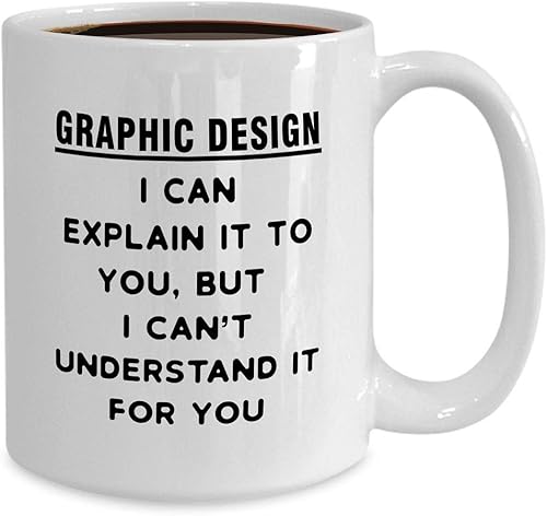 Miniatura 2 de Regalos para diseñador gráfico artista taza de café grande 15oz té cerámica – Ilustrador digital tradicional 2D 3D Fine Art Student Multimedia Funny