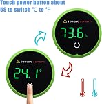 Thermomètre numérique pour réservoir de poisson Thermimètre numérique pour aquarium LED Afficher le thermomètre du réservoir de poisson par défaut HI/LO Capteur de température du réservoir sans fil d'alarme LED Toucher l'écran