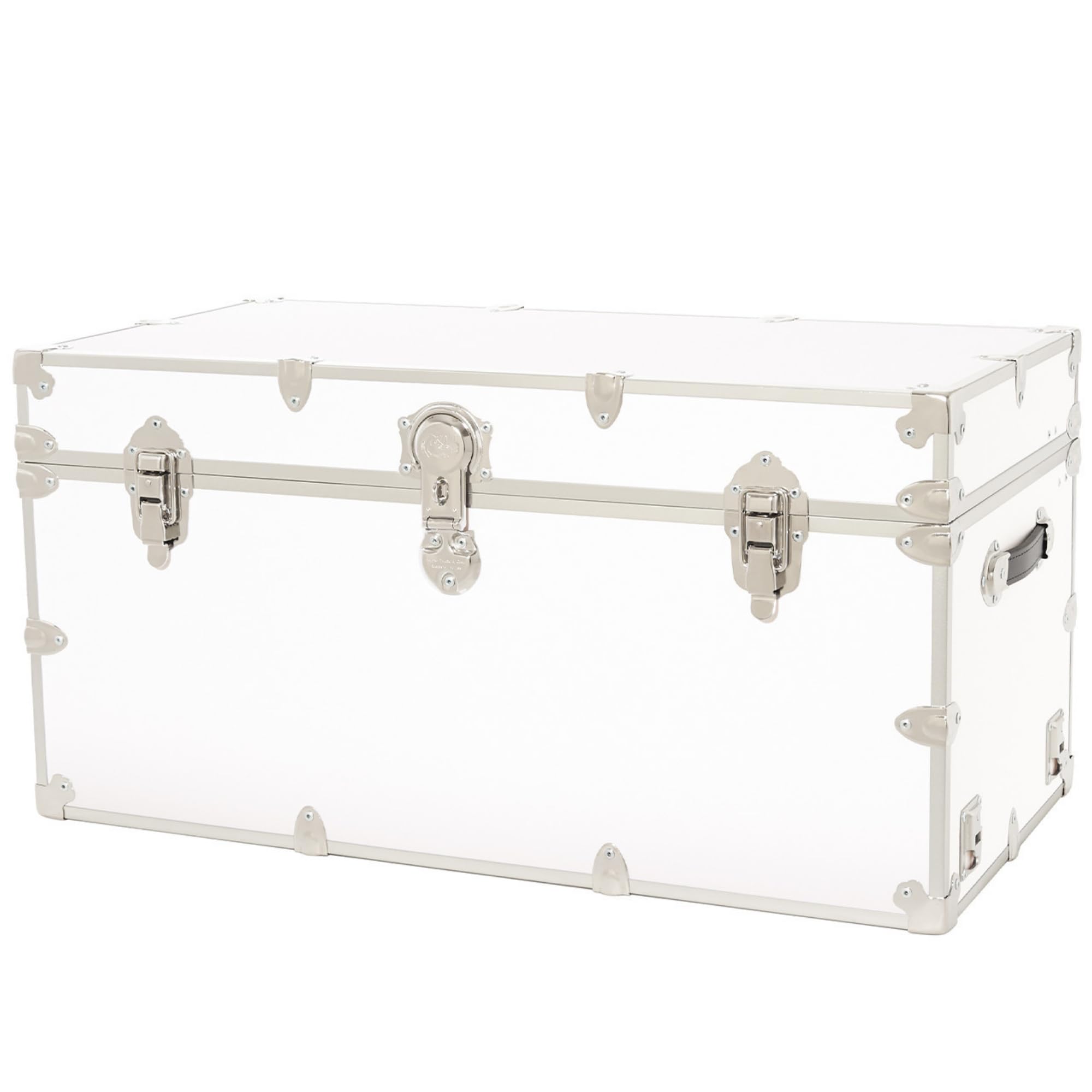 Rhino Trunk & Case XXL Armor Trunk - College, Home & Office Storage 36"x18"x18" (White)