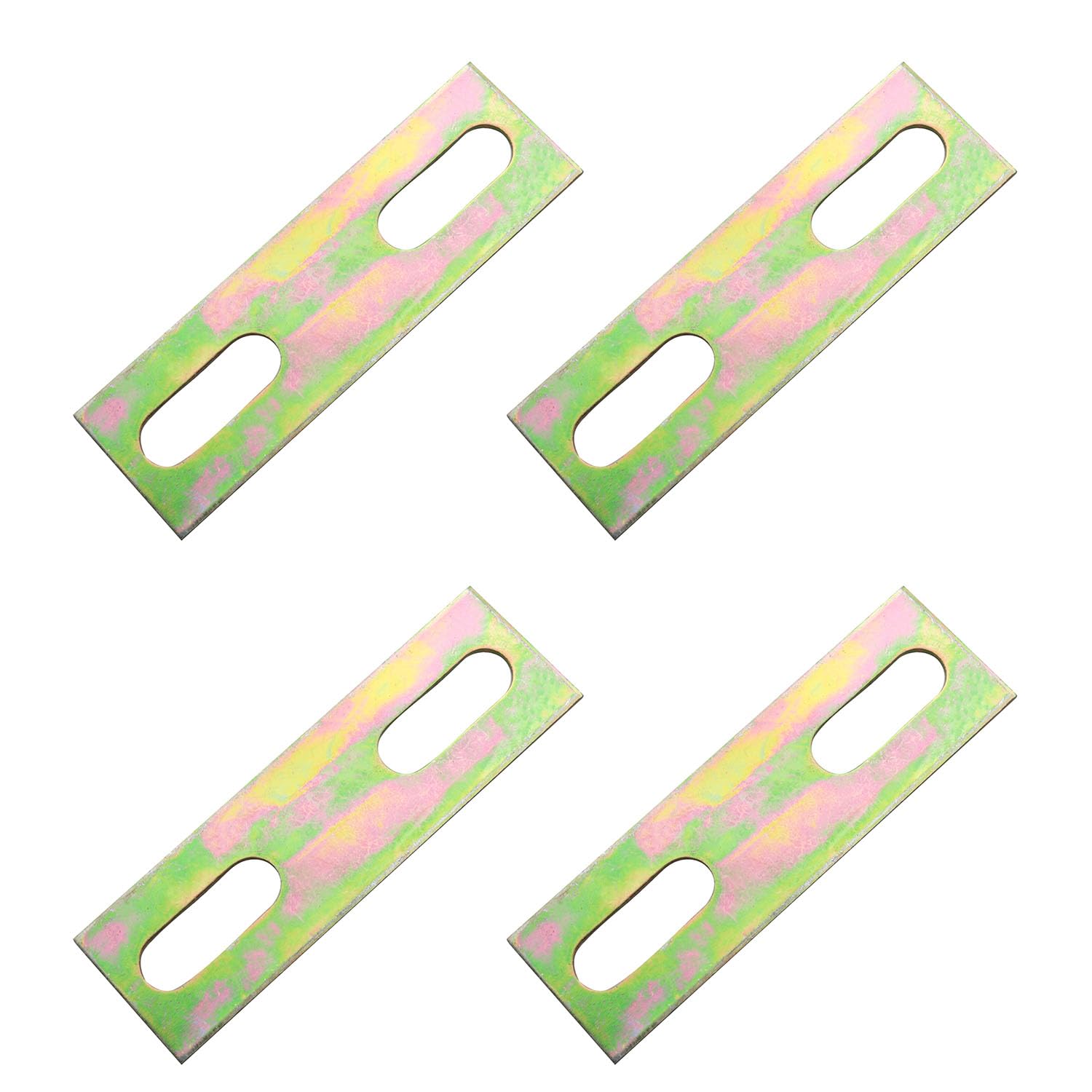 JCBIZ 4PCS Stainless Steel Heavy Duty Mending Plate Flat Straight Metal Steel Repair Fixing Bracket Connector