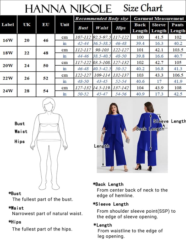 Hanna Nikole Traje de noche de gasa para mujer, tallas grandes, traje elegante de dos piezas, traje festivo para invitadas de boda, fiesta de cóctel, moda de noche, lentejuelas, cuello redondo y